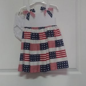 Bonnie baby girls flag dress